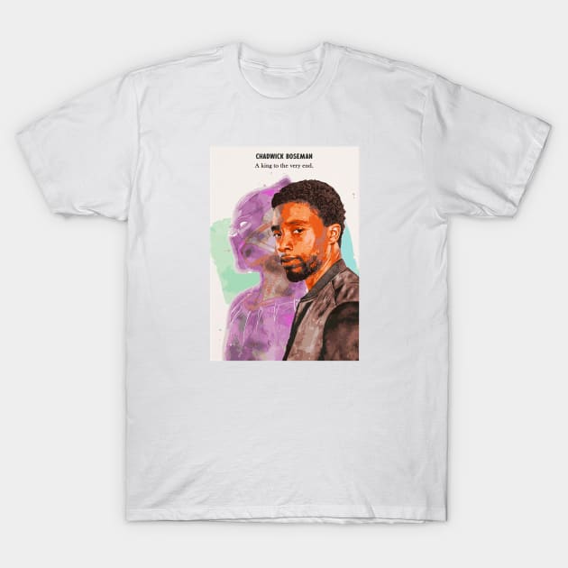Tribute to Chadwick Boseman Poster (Matte), A King to the Very End. Rest in Peace T-Shirt by lahuwasi